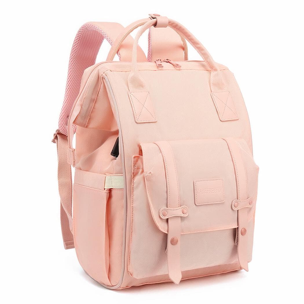 Sac à dos à langer avec port de chargement USB - rose