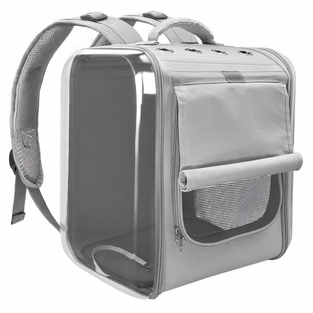 Sac à dos respirant pour chat - gris
