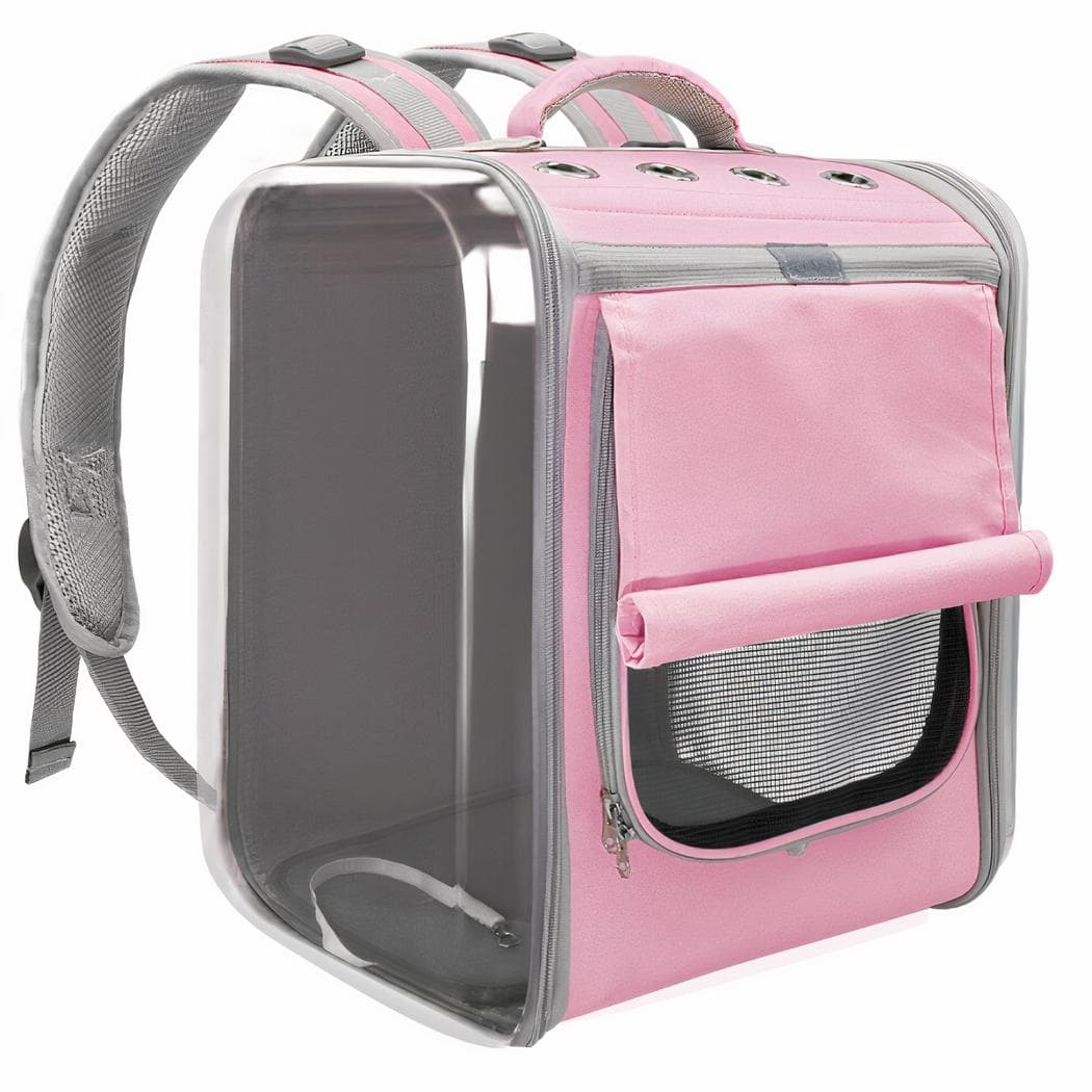 Sac à dos respirant pour chat - rose