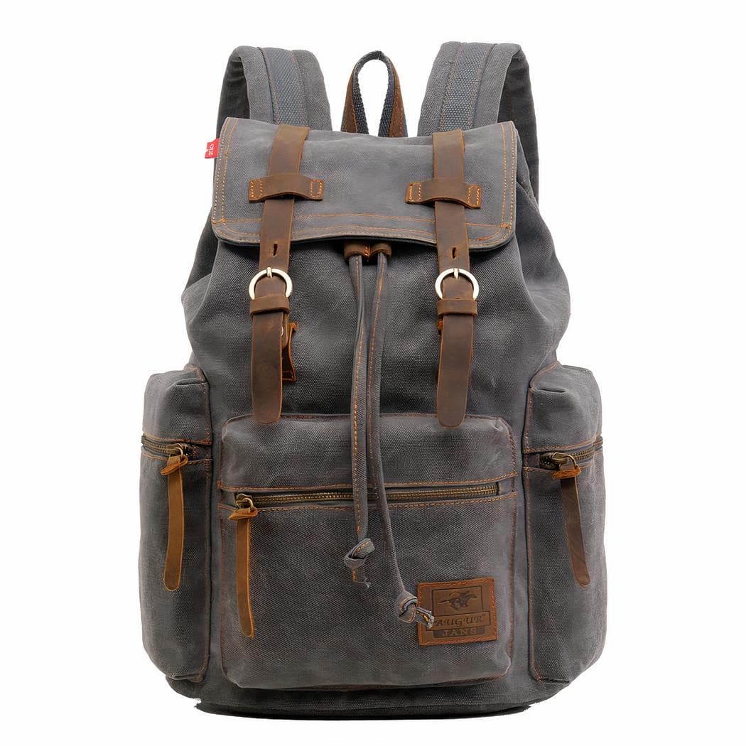 Sac à dos en toile pour homme - gris