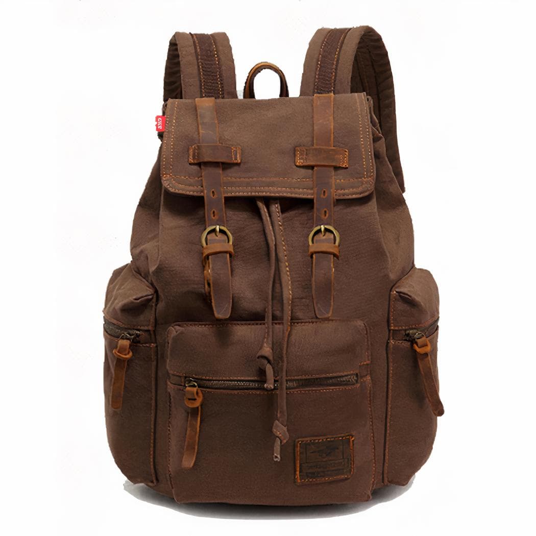 Sac à dos en toile pour homme - marron