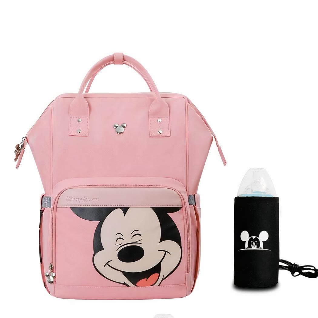 Sac à langer bébé motif Mickey Mouse - rose