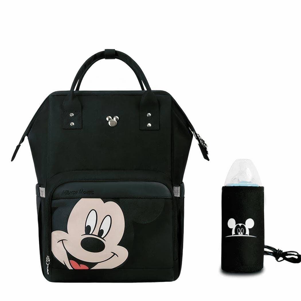 Sac à langer bébé motif Mickey Mouse - noir