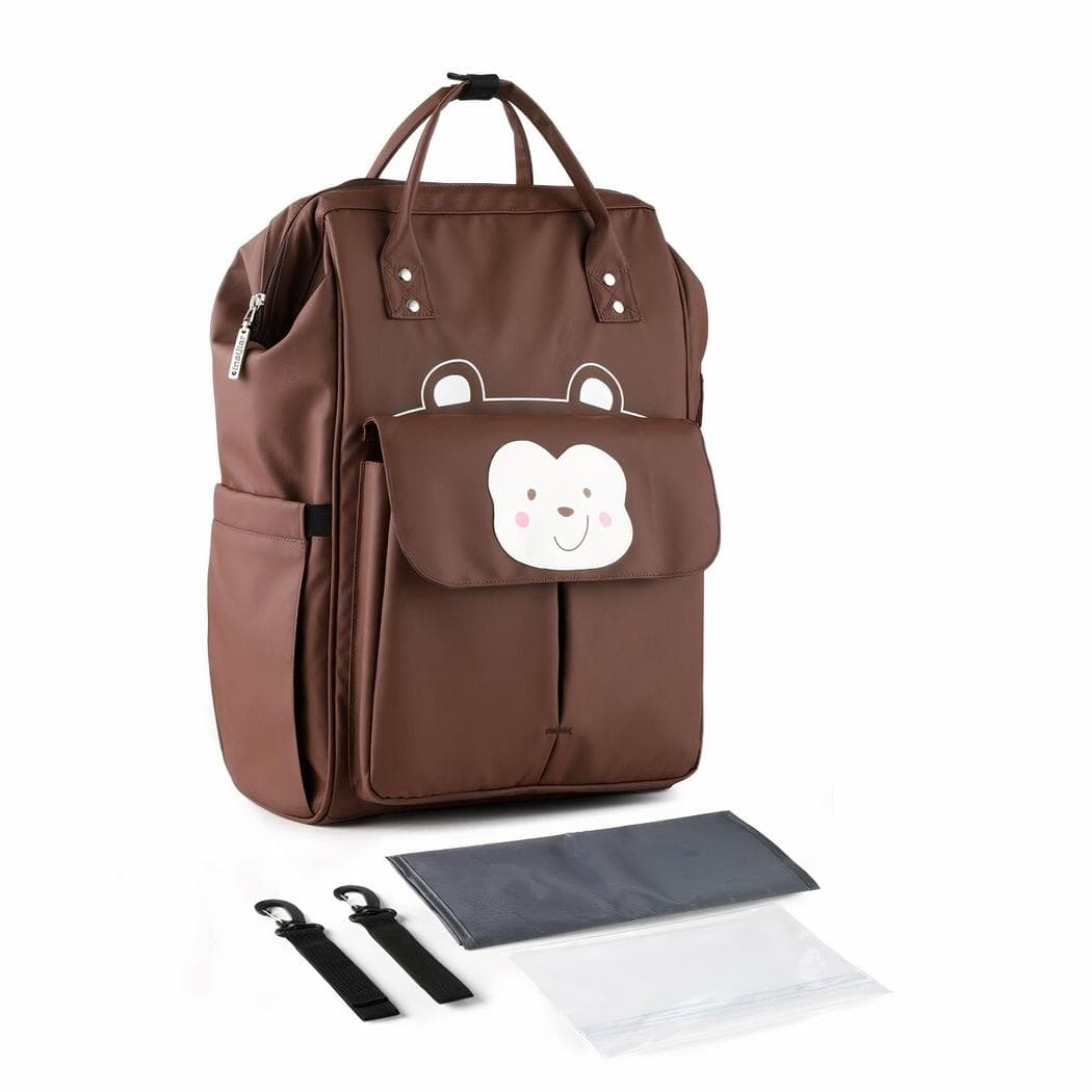 Sac à dos à langer mignon pour bébé - marron