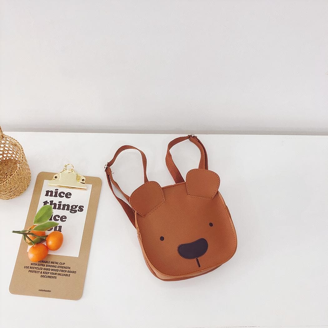 Petit sac à dos ourson pour enfant - marron