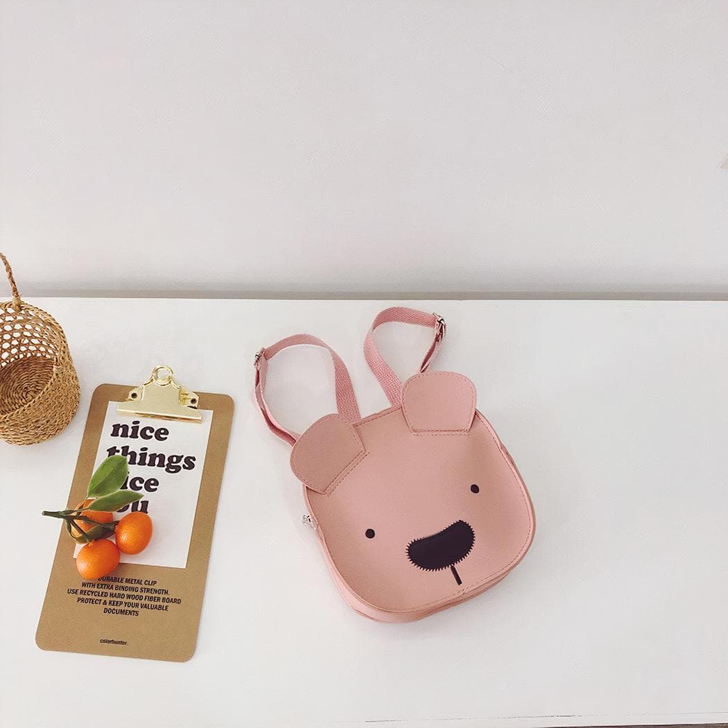 Petit sac à dos ourson pour enfant - rose