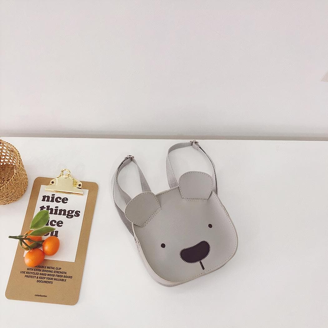 Petit sac à dos ourson pour enfant - gris