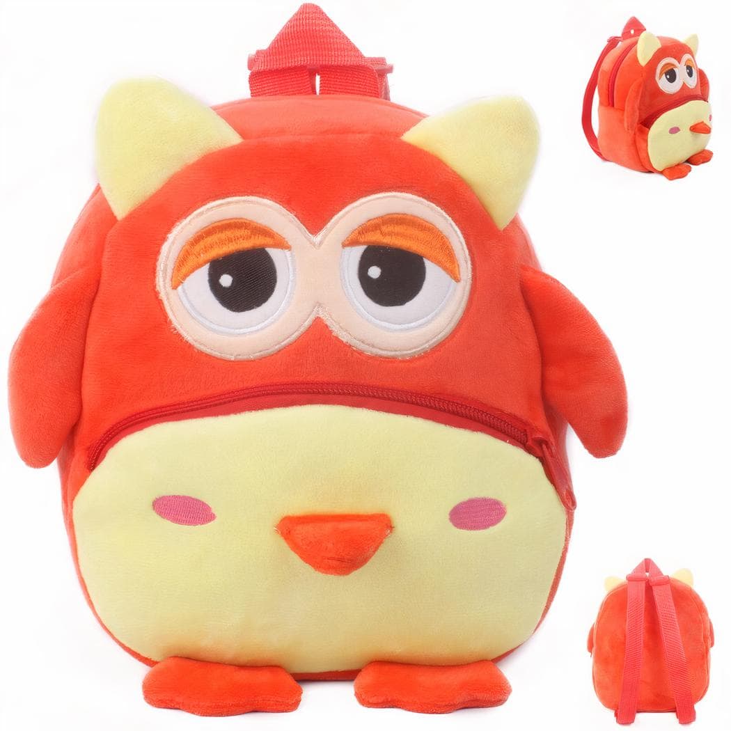 Sac à dos animal en peluche pour bébé - rouge