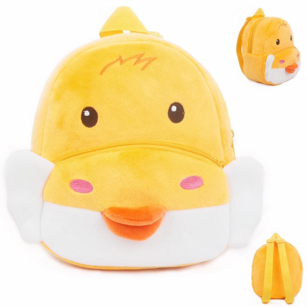 Sac à dos animal en peluche pour bébé - jaune