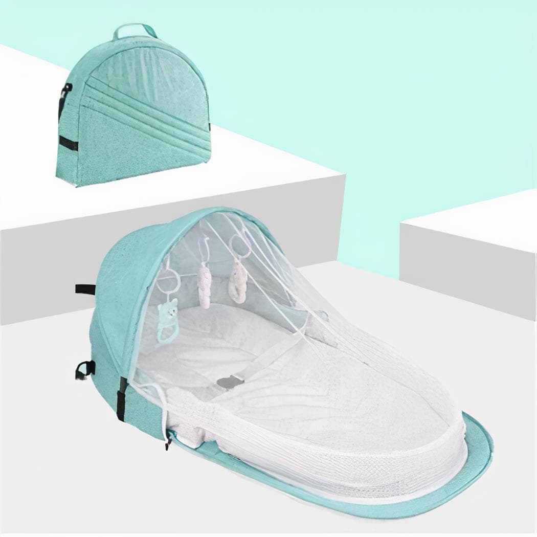 Sac à langer berceau portable pour bébé - vert