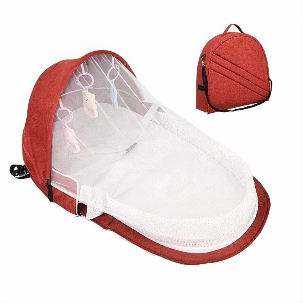 Sac à langer berceau portable pour bébé - rouge
