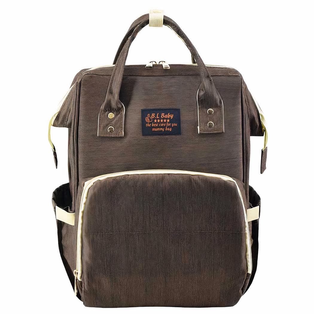 Sac à langer grande capacité couleur tendance - marron