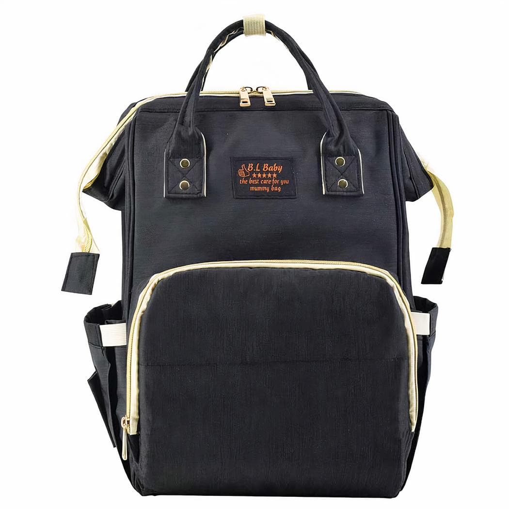 Sac à langer grande capacité couleur tendance - noir