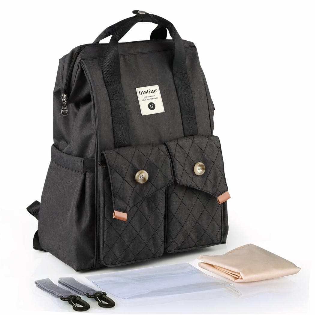 Sac à langer tendance pour parents - noir