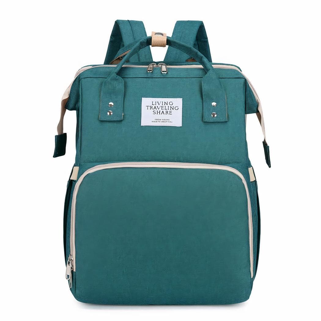 Sac à dos à langer de voyage berceau pliable - vert