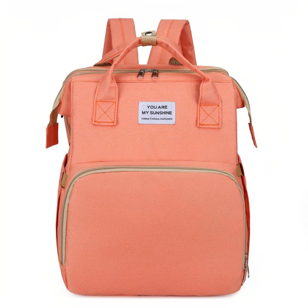 Sac à dos à langer de voyage berceau pliable - rose