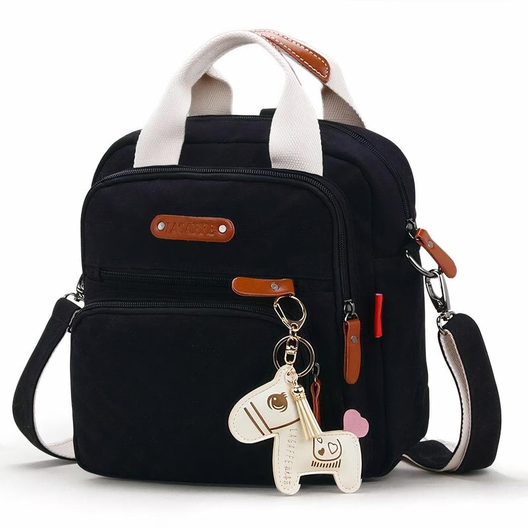 Sac à langer en toile - noir