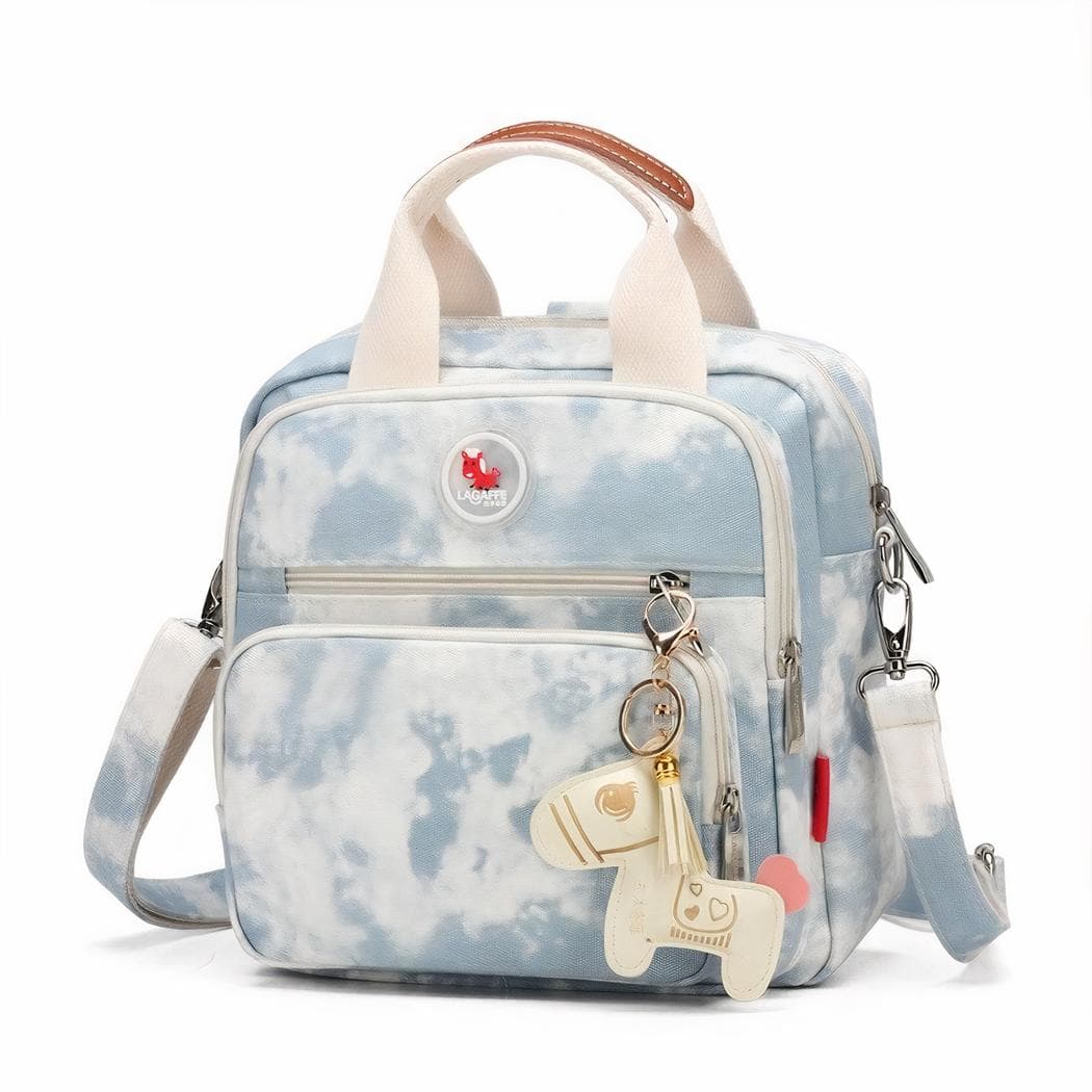 Sac à langer en toile - bleu