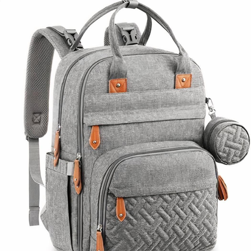 Sac à langer multifonction et étanche - gris