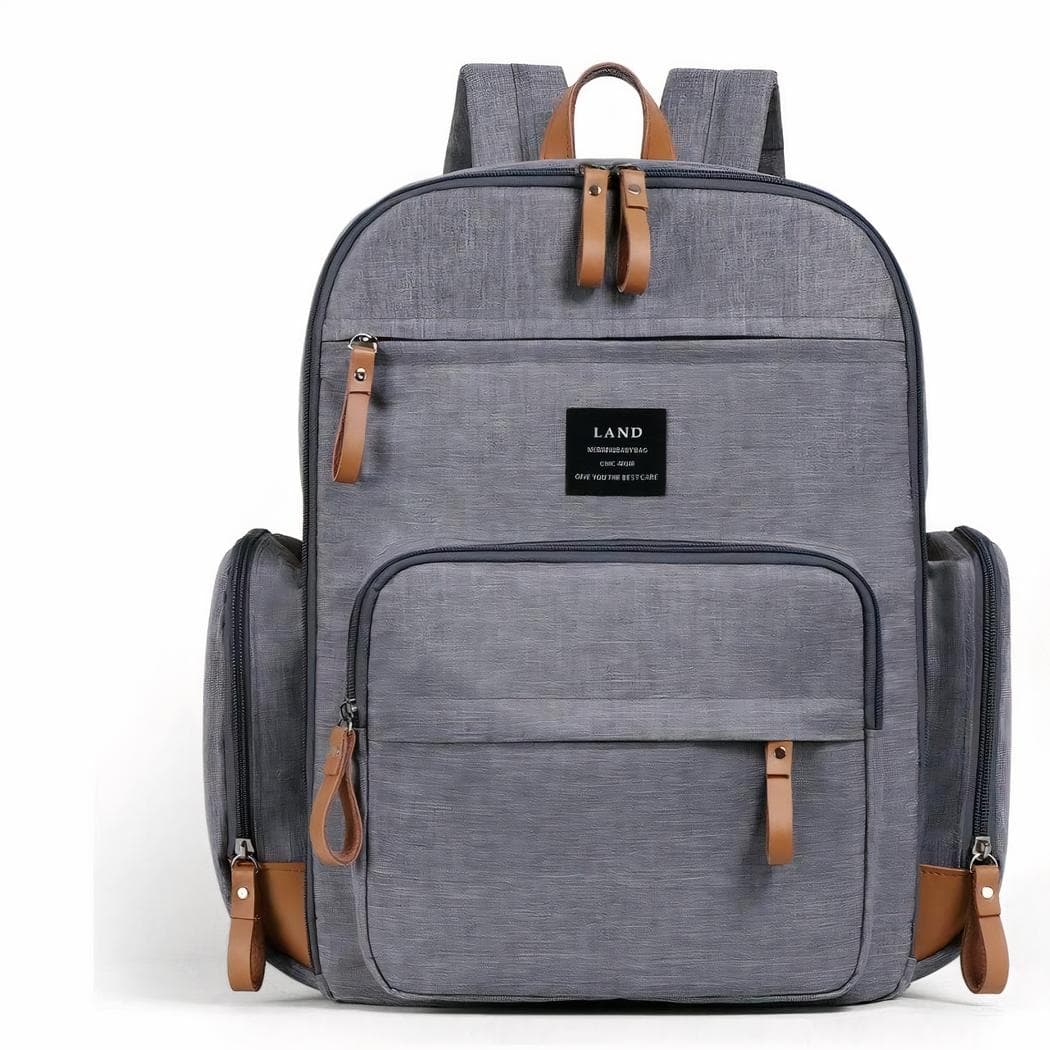 Sac à langer de voyage grande capacité pour bébé - gris