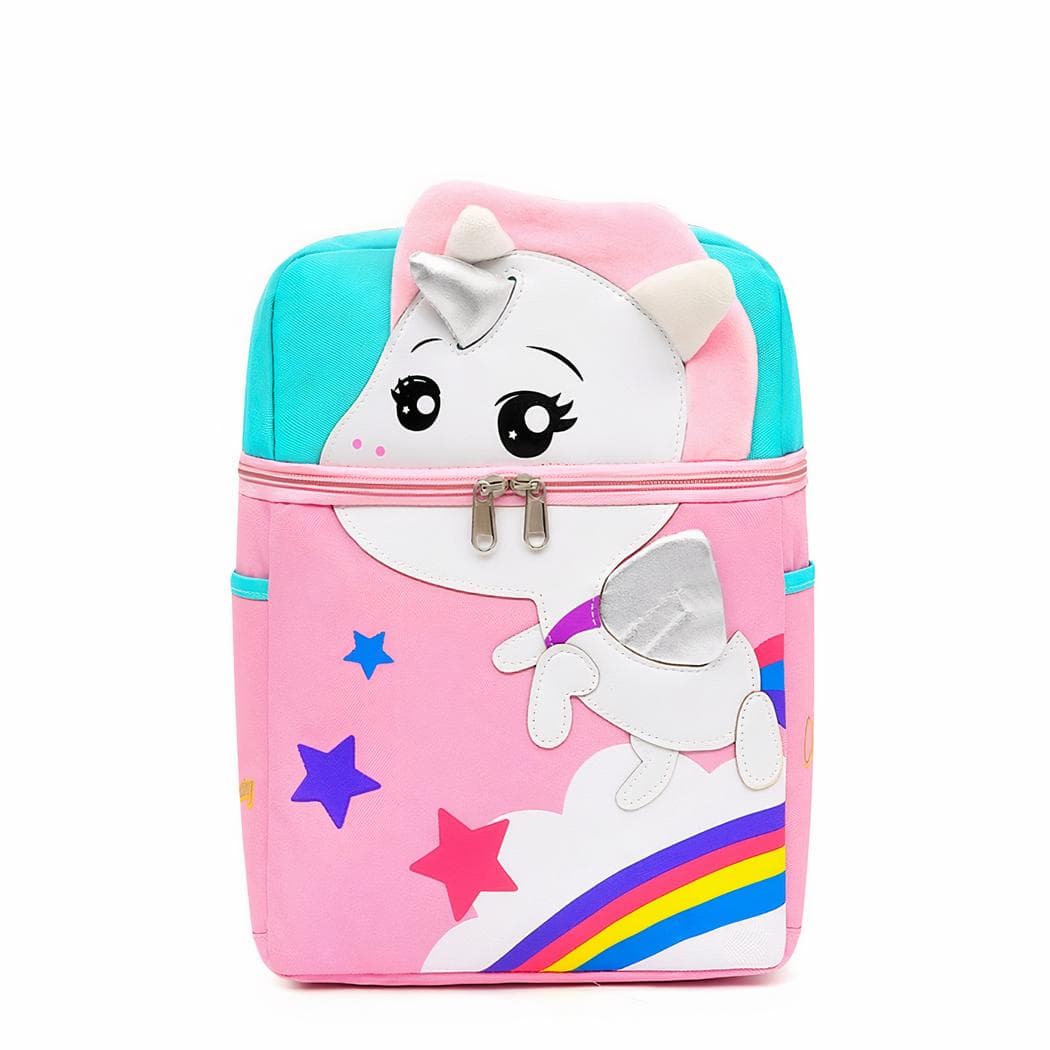 Sac à dos rectangulaire au design coloré pour enfant - blanc