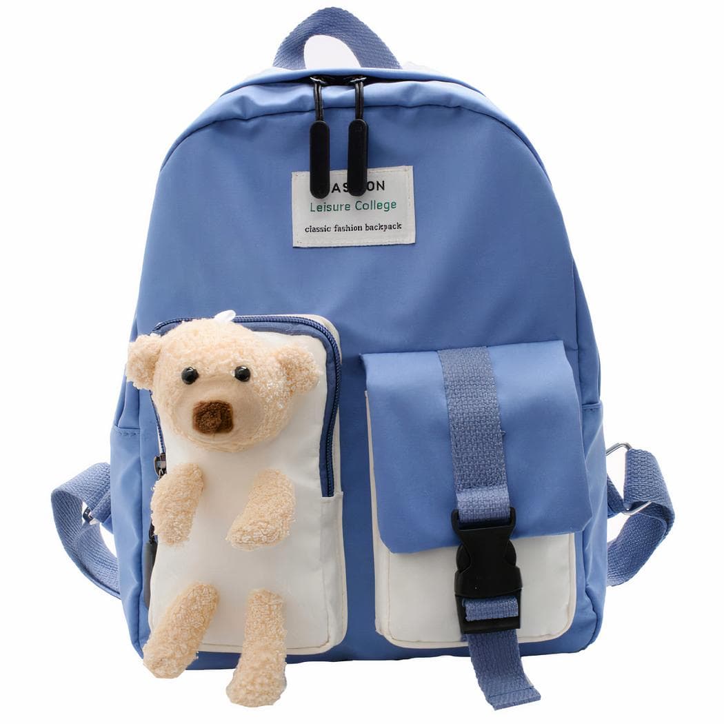 Sac à dos avec ours mignon pour enfant - bleu