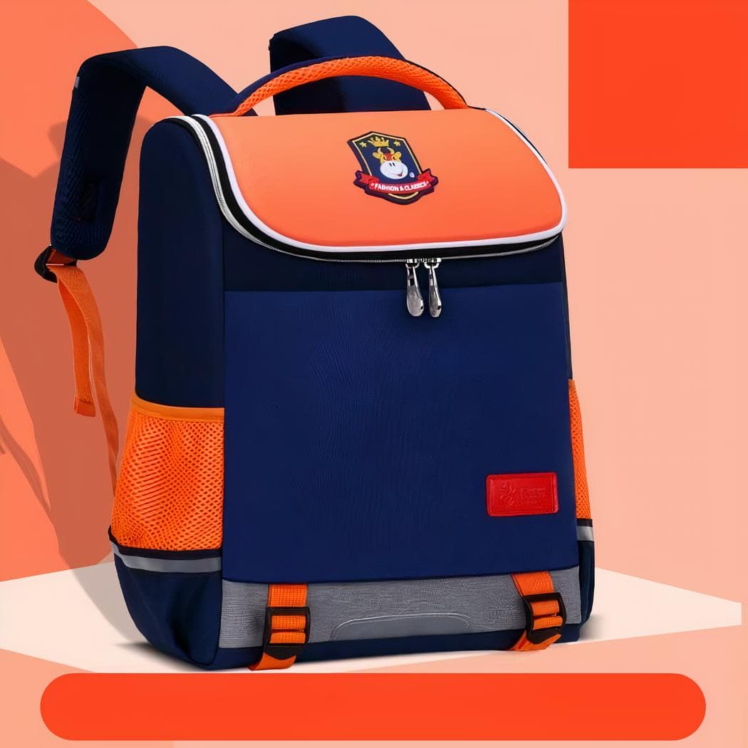 Sac d'école imperméable pour enfants - orange