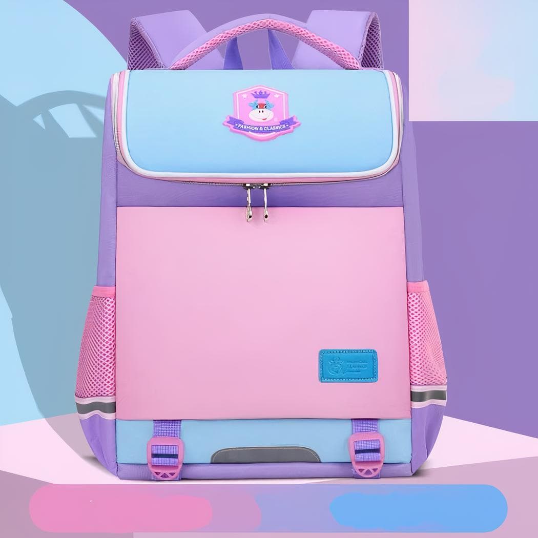 Sac d'école imperméable pour enfants - violet