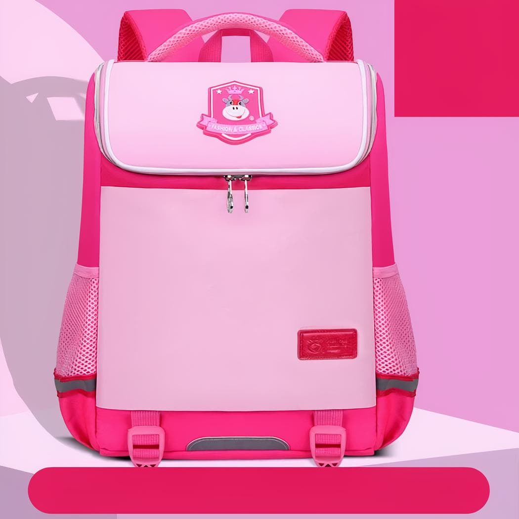 Sac d'école imperméable pour enfants - rose