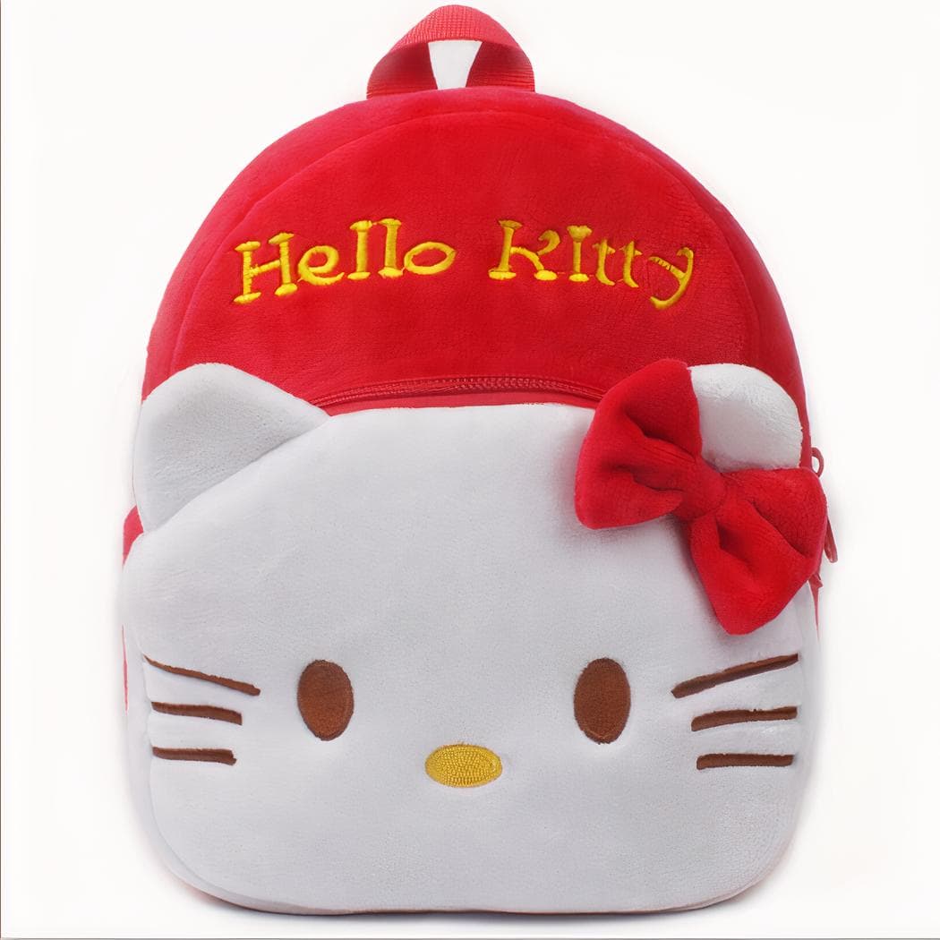 Sac à dos en peluche Hello Kitty pour enfants - rouge