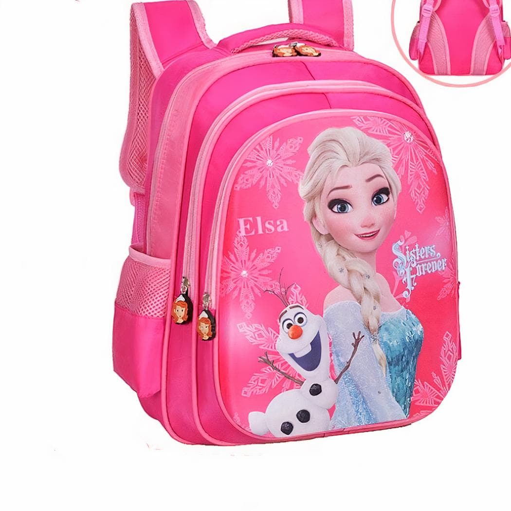 Sac d'école Disney Elsa pour filles - rose,l
