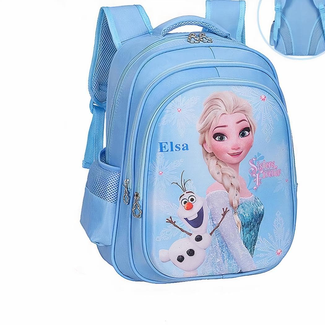 Sac d'école Disney Elsa pour filles - bleu,l