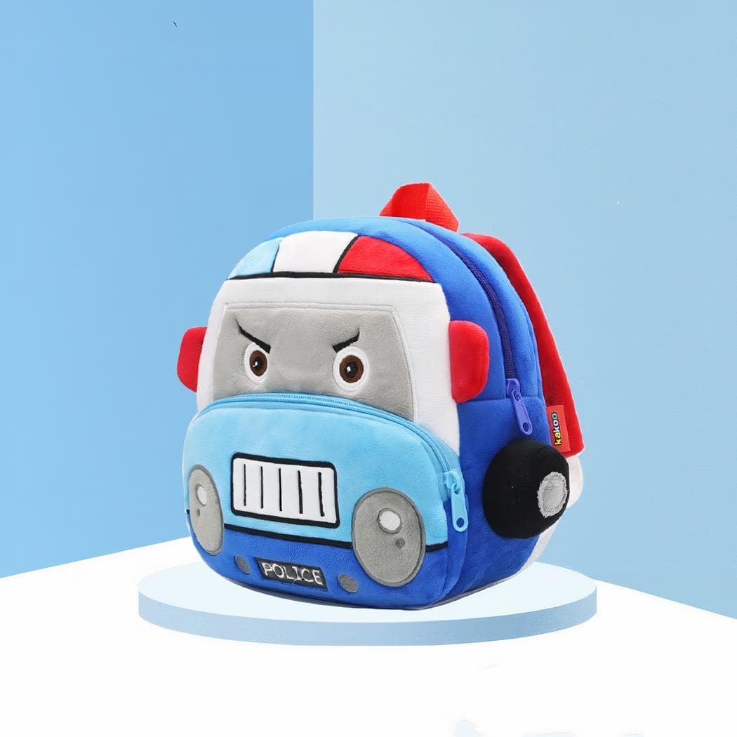Sac à dos en forme de camion en peluche - bleu