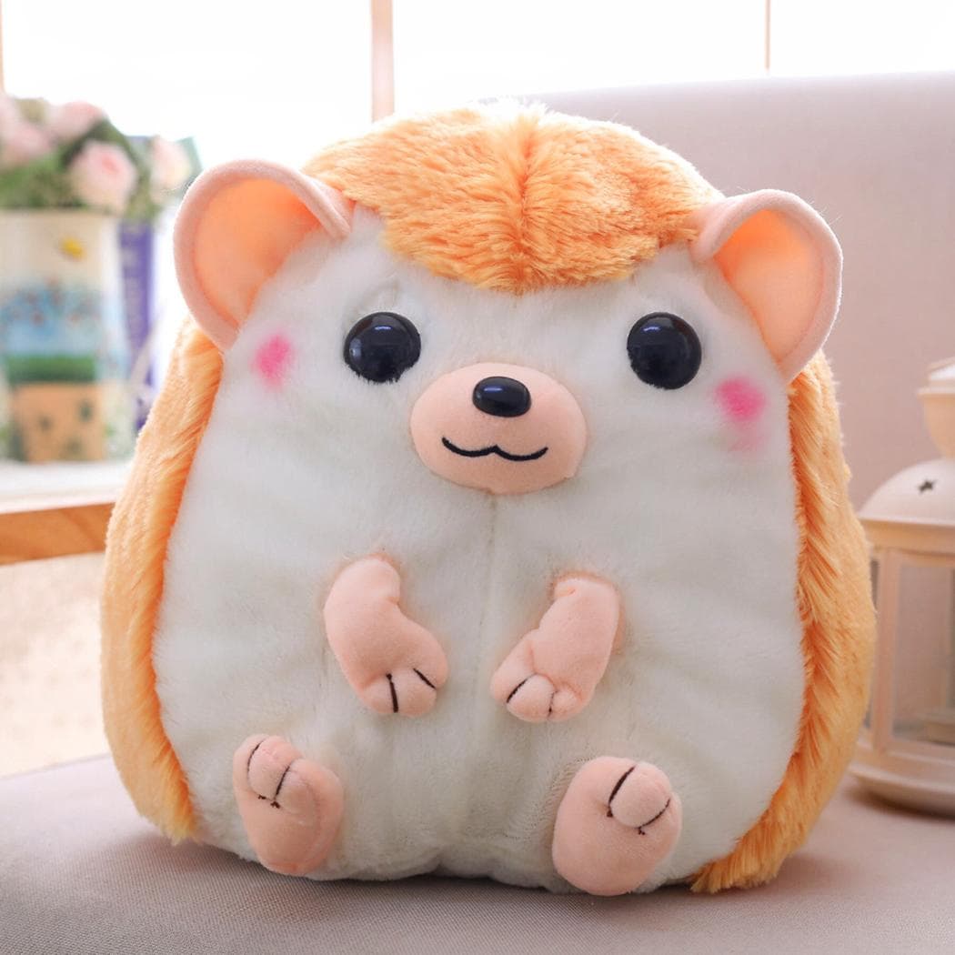 Sac à dos en forme de hérisson en peluche - orange