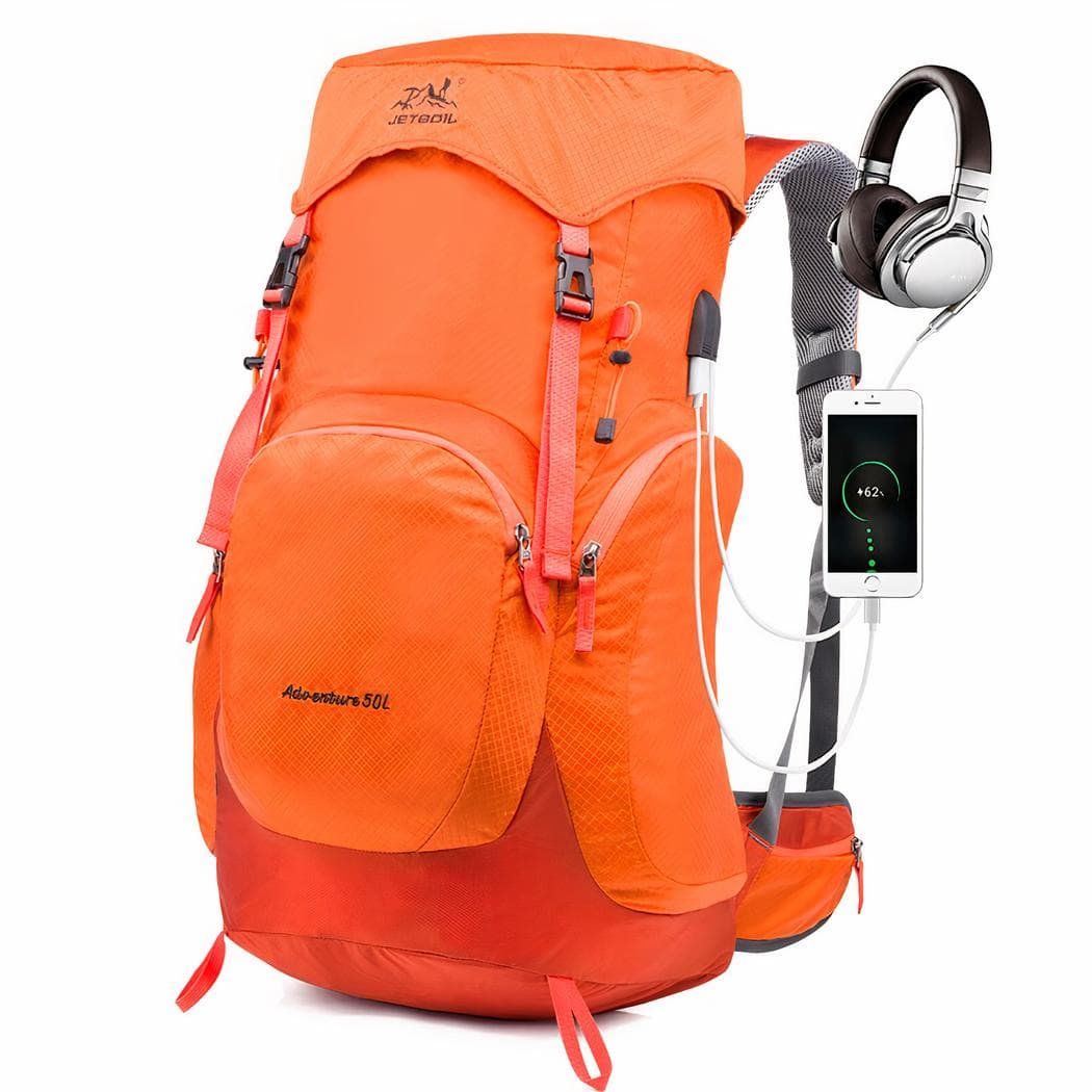 Sac à dos de randonnée couleur unie - orange