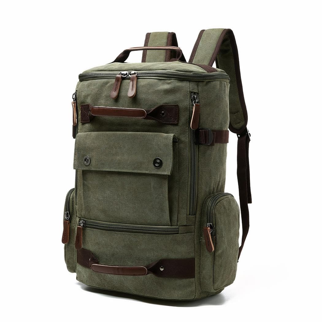 Sac à dos vintage grande capacité - vert
