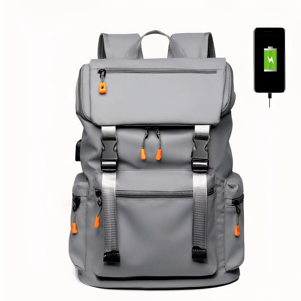 Sac à dos voyage multifonction - gris