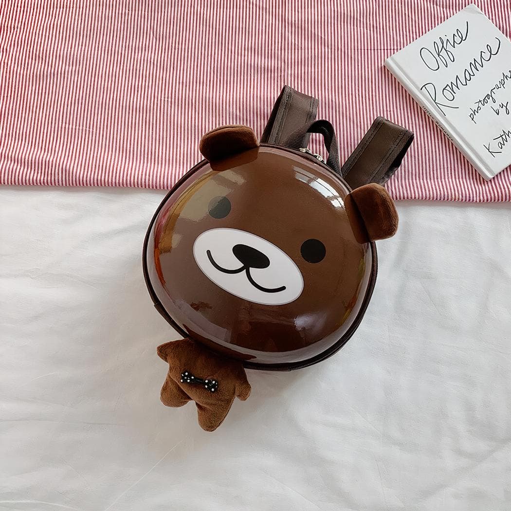 Petit sac à dos pour bébé avec coque rigide - marron