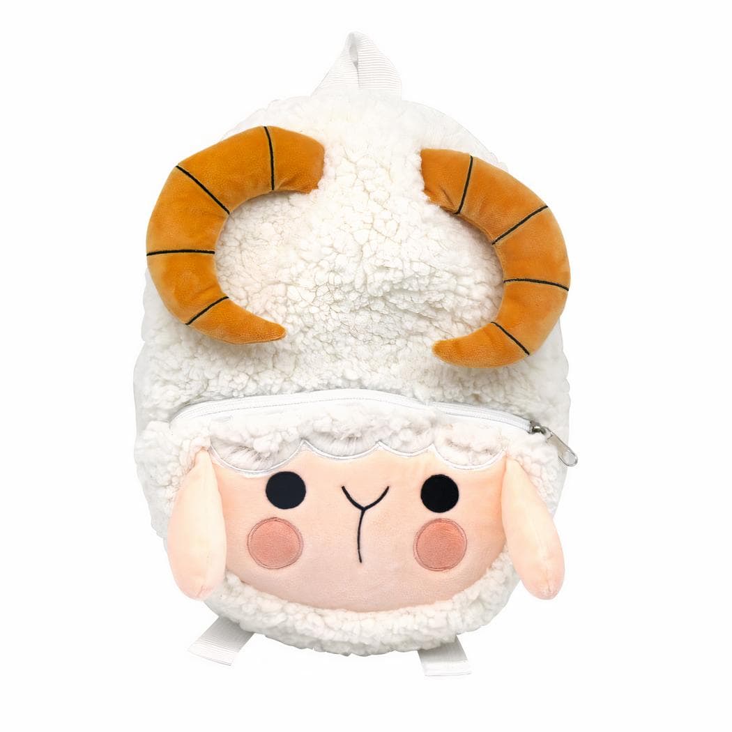 Sac à dos animaux en peluche - blanc