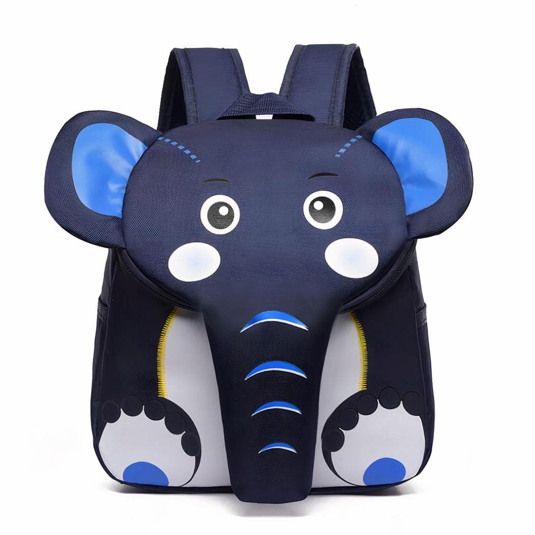 Sac à dos en forme d'éléphant pour enfant - bleu-fonce