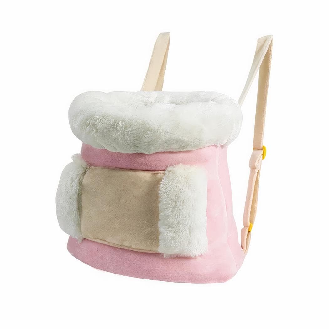 Sac à dos doux et chaud pour chat - rose