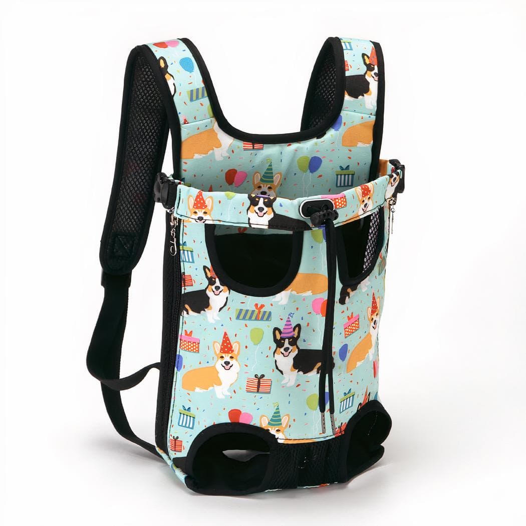 Sac de transport pour animaux de compagnie (torse ou dos) - bleu-fonce,m