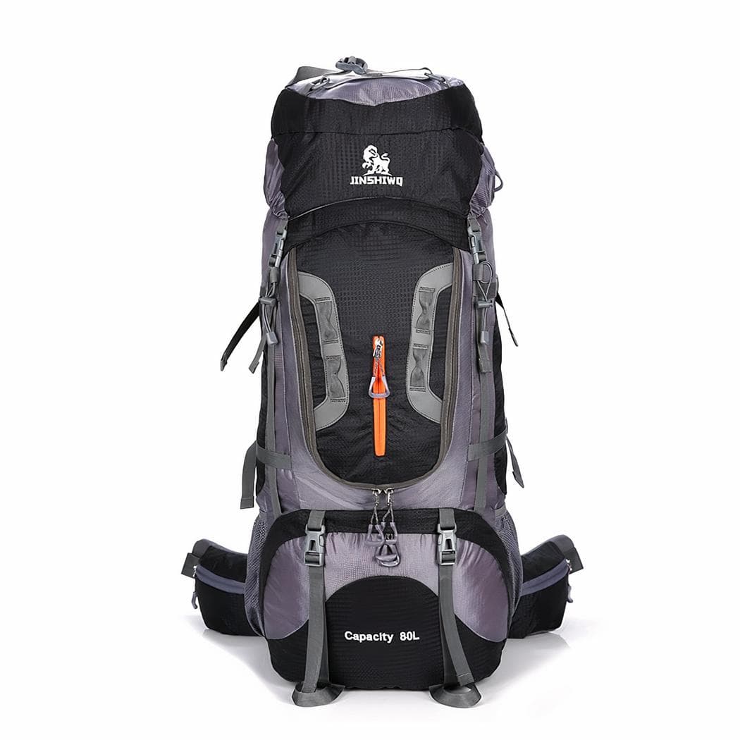 Grand sac à dos de randonnée ultraléger en nylon - noir