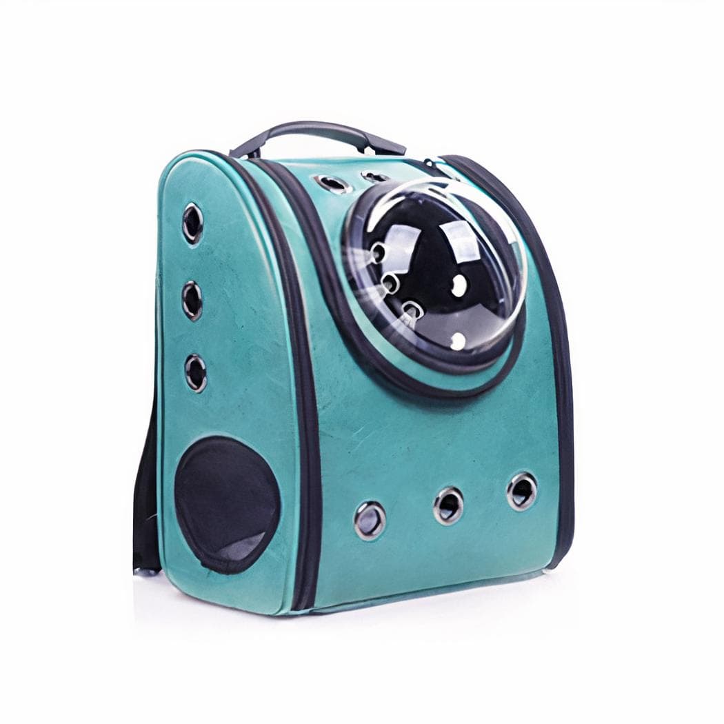 Sac à bulle de voyage vintage pour animaux de compagnie - bleu
