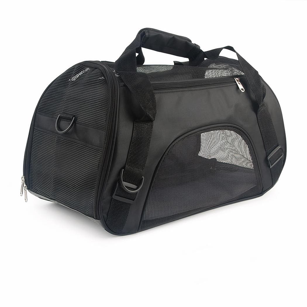 Sac à main de transport pour animaux de compagnie - noir,l