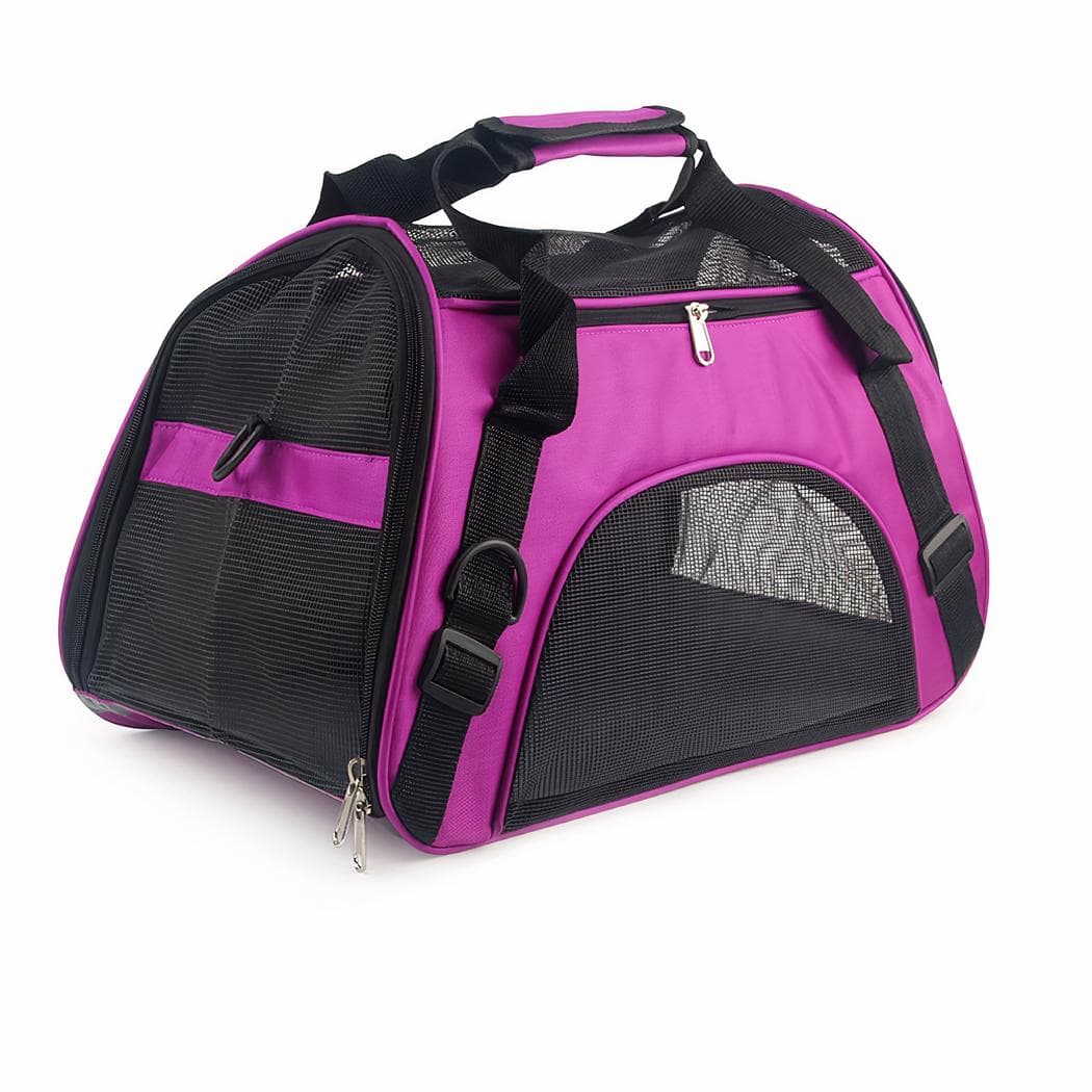 Sac à main de transport pour animaux de compagnie - violet,l