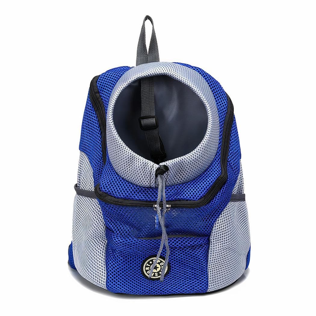 Sac à dos de transport pour petits chats et chiens - bleu,m
