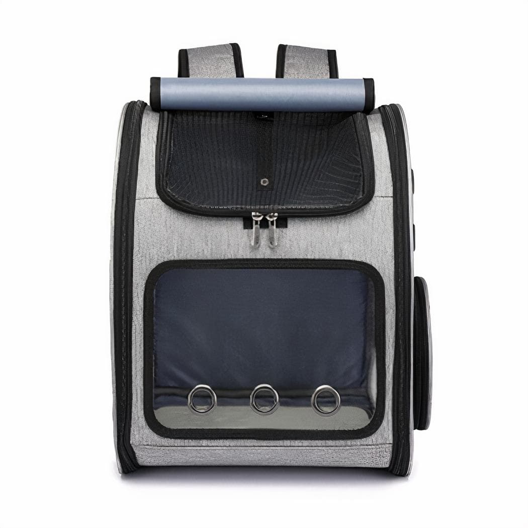 Sac à dos pliable respirant pour animaux - gris