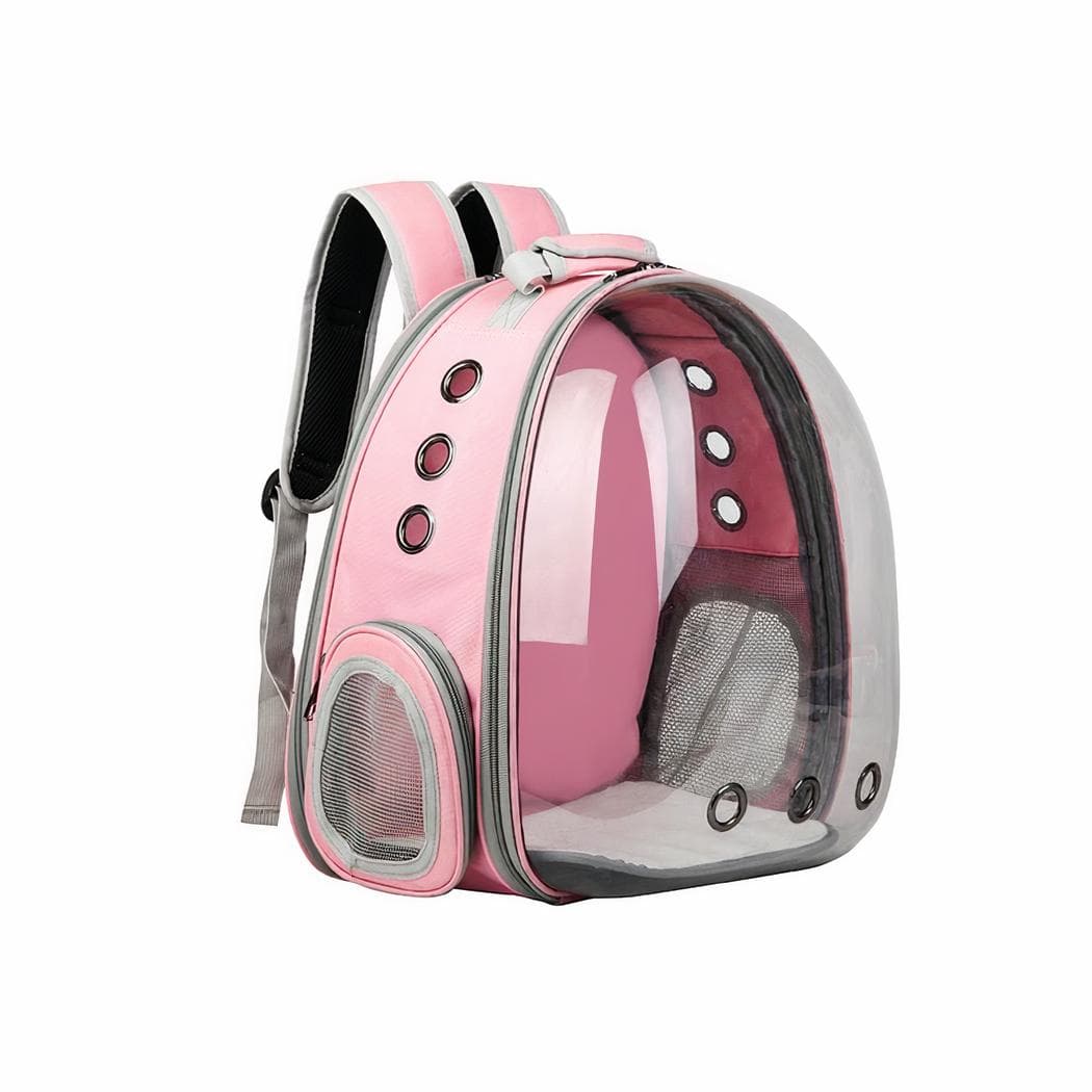 Sac à dos voyage extensible pour animaux - rose