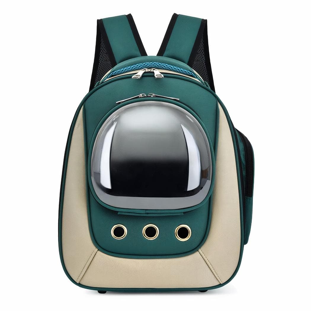 Sac à dos imperméable pour chat et petit chien - vert